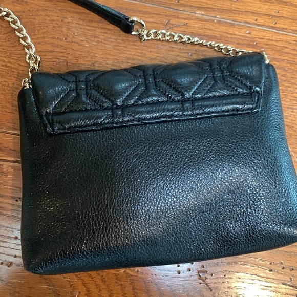 Kate Spade Astor Court Naomi Quilted Crossbody Bag Shimmer Black Chain Small - Picture 6 of 14